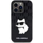 Carcasa Karl Lagerfeld Saffiano Monogram Choupette compatibila cu iPhone 14 Pro Max, Negru 2 - lerato.ro