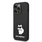 Carcasa Karl Lagerfeld Silicone Ikonik Choupette compatibila cu iPhone 14 Pro Max, Negru 3 - lerato.ro