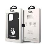 Carcasa Karl Lagerfeld Silicone Ikonik Choupette compatibila cu iPhone 14 Pro Max, Negru 9 - lerato.ro