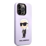 Carcasa Karl Lagerfeld Silicone Ikonik Karl compatibila cu iPhone 14 Pro Max, Violet 5 - lerato.ro