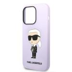 Carcasa Karl Lagerfeld Silicone Ikonik Karl compatibila cu iPhone 14 Pro Max, Violet 7 - lerato.ro