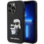 Carcasa Karl Lagerfeld Saffiano Karl and Choupette compatibila cu iPhone 14 Pro Max, Negru 4 - lerato.ro