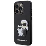 Carcasa Karl Lagerfeld Saffiano Karl and Choupette compatibila cu iPhone 14 Pro Max, Negru 3 - lerato.ro