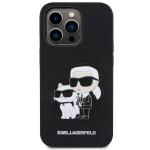 Carcasa Karl Lagerfeld Saffiano Karl and Choupette compatibila cu iPhone 14 Pro Max, Negru 2 - lerato.ro