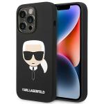 Carcasa Karl Lagerfeld Silicone Karl Head compatibila cu iPhone 14 Pro Max, Negru 4 - lerato.ro
