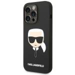 Carcasa Karl Lagerfeld Silicone Karl Head compatibila cu iPhone 14 Pro Max, Negru 3 - lerato.ro
