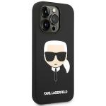 Carcasa Karl Lagerfeld Silicone Karl Head compatibila cu iPhone 14 Pro Max, Negru 5 - lerato.ro