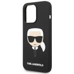 Carcasa Karl Lagerfeld Silicone Karl Head compatibila cu iPhone 14 Pro Max, Negru 7 - lerato.ro