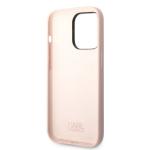 Carcasa Karl Lagerfeld Silicone Ikonik Choupette compatibila cu iPhone 14 Pro Max, Roz 8 - lerato.ro