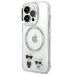Carcasa Karl Lagerfeld Karl & Choupette cu MagSafe compatibila cu iPhone 14 Pro, Transparent 3 - lerato.ro