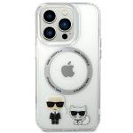 Carcasa Karl Lagerfeld Karl & Choupette cu MagSafe compatibila cu iPhone 14 Pro, Transparent 2 - lerato.ro