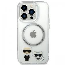 Carcasa Karl Lagerfeld Karl & Choupette cu MagSafe compatibila cu iPhone 14 Pro, Transparent
