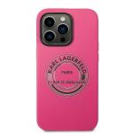 Carcasa Karl Lagerfeld Silicone RSG compatibila cu iPhone 14 Pro Max, Roz 2 - lerato.ro
