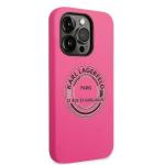 Carcasa Karl Lagerfeld Silicone RSG compatibila cu iPhone 14 Pro Max, Roz 5 - lerato.ro