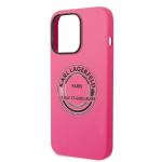 Carcasa Karl Lagerfeld Silicone RSG compatibila cu iPhone 14 Pro Max, Roz 7 - lerato.ro