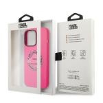 Carcasa Karl Lagerfeld Silicone RSG compatibila cu iPhone 14 Pro Max, Roz 9 - lerato.ro