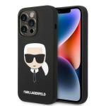 Carcasa Karl Lagerfeld Silicone Karl Head cu MagSafe compatibila cu iPhone 14 Pro, Negru 4 - lerato.ro