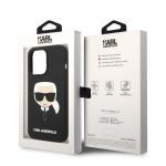 Carcasa Karl Lagerfeld Silicone Karl Head cu MagSafe compatibila cu iPhone 14 Pro, Negru 9 - lerato.ro