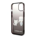 Carcasa Karl Lagerfeld Gradient Ikonik Karl and Choupette compatibila cu iPhone 14 Pro Max, Negru 8 - lerato.ro