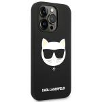 Carcasa Karl Lagerfeld Silicone Choupette Head cu MagSafe compatibila cu iPhone 14 Pro Max, Negru 5 - lerato.ro