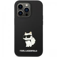 Huse si carcase iPhone 14 Pro Max, Carcasa Karl Lagerfeld Silicone Ikonik Choupette cu MagSafe compatibila cu iPhone 14 Pro Max, Negru, lerato.ro