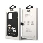 Carcasa Karl Lagerfeld Silicone konik Karl and Choupette cu MagSafe compatibila cu iPhone 14 Pro Max, Negru 9 - lerato.ro