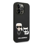 Carcasa Karl Lagerfeld Liquid Silicone Ikonik Karl and Choupette cu MagSafe compatibila cu iPhone 14 Pro, Negru 5 - lerato.ro