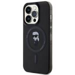 Carcasa Karl Lagerfeld IML Ikonik cu MagSafe compatibila cu iPhone 14 Pro, Negru 3 - lerato.ro