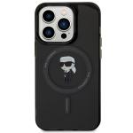 Carcasa Karl Lagerfeld IML Ikonik cu MagSafe compatibila cu iPhone 14 Pro, Negru 2 - lerato.ro