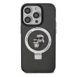 Carcasa Karl Lagerfeld Ring Stand Karl and Choupette cu MagSafe compatibila cu iPhone 14 Pro Max, Negru 2 - lerato.ro