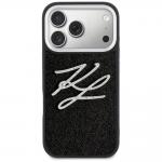 Husa Karl Lagerfeld IML Glitter KL Diamond Logo compatibila cu iPhone 17 Pro, Negru 2 - lerato.ro