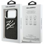 Husa Karl Lagerfeld IML Glitter KL Diamond Logo compatibila cu iPhone 17 Pro, Negru 9 - lerato.ro