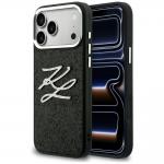 Husa Karl Lagerfeld IML Glitter KL Diamond Logo compatibila cu iPhone 17 Pro Max, Negru 4 - lerato.ro