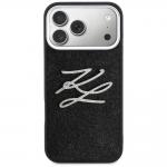Husa Karl Lagerfeld IML Glitter KL Diamond Logo compatibila cu iPhone 17 Pro Max, Negru 2 - lerato.ro