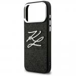 Husa Karl Lagerfeld IML Glitter KL Diamond Logo compatibila cu iPhone 17 Pro Max, Negru 7 - lerato.ro