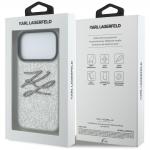 Husa Karl Lagerfeld IML Glitter KL Diamond Logo compatibila cu iPhone 17 Pro Max, Silver 9 - lerato.ro