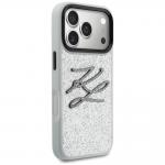 Husa Karl Lagerfeld IML Glitter KL Diamond Logo compatibila cu iPhone 17 Pro, Silver 5 - lerato.ro