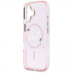 Husa Karl Lagerfeld IML Choupettes and Karl Script Logo cu MagSafe compatibila cu iPhone 17, Roz 7 - lerato.ro