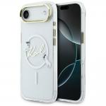 Husa Karl Lagerfeld IML Choupettes and Karl Script Logo cu MagSafe compatibila cu iPhone 17 Air, Transparent 4 - lerato.ro