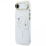 Husa Karl Lagerfeld IML Choupettes and Karl Script Logo cu MagSafe compatibila cu iPhone 17 Air, Transparent 3 - lerato.ro