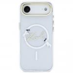 Husa Karl Lagerfeld IML Choupettes and Karl Script Logo cu MagSafe compatibila cu iPhone 17 Air, Transparent 2 - lerato.ro