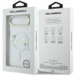 Husa Karl Lagerfeld IML Choupettes and Karl Script Logo cu MagSafe compatibila cu iPhone 17 Air, Transparent 9 - lerato.ro