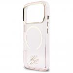 Husa Karl Lagerfeld IML KL Script Logo cu MagSafe compatibila cu iPhone 17 Pro, Roz 7 - lerato.ro