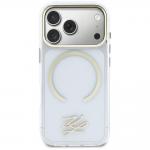 Husa Karl Lagerfeld IML KL Script Logo cu MagSafe compatibila cu iPhone 17 Pro Max, Transparent 2 - lerato.ro