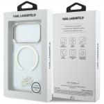 Husa Karl Lagerfeld IML KL Script Logo cu MagSafe compatibila cu iPhone 17 Pro Max, Transparent 9 - lerato.ro