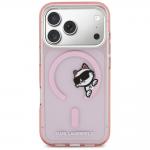 Husa Karl Lagerfeld IML Peekaboo cu MagSafe compatibila cu iPhone 17 Pro, Roz 2 - lerato.ro