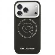 Husa Karl Lagerfeld K Head Point Logo cu MagSafe compatibila cu iPhone 17 Pro Max, Negru