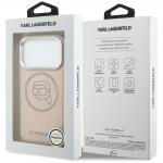 Husa Karl Lagerfeld K Head Point Logo cu MagSafe compatibila cu iPhone 17 Pro, Roz 9 - lerato.ro