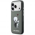 Husa Karl Lagerfeld Karl and Choupette Back Logo cu MagSafe compatibila cu iPhone 17 Pro, Negru / Gri 3 - lerato.ro