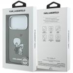 Husa Karl Lagerfeld Karl and Choupette Back Logo cu MagSafe compatibila cu iPhone 17 Pro, Negru / Gri 9 - lerato.ro